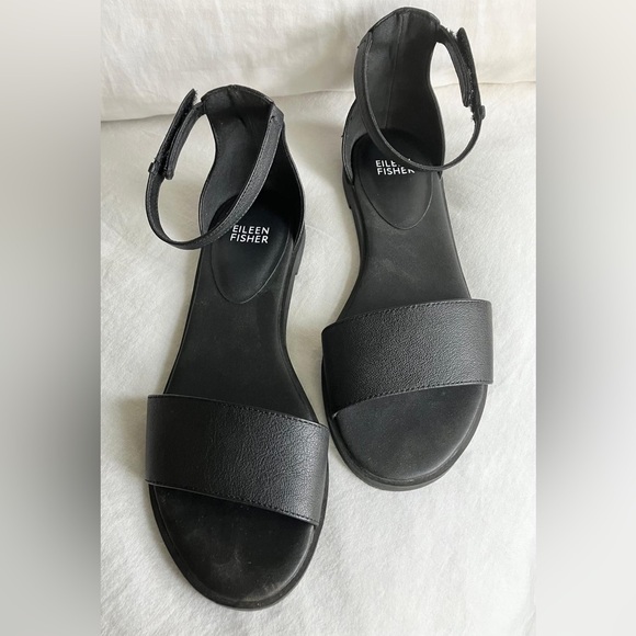 Eileen Fisher black sandals size 7.5 - Picture 5 of 5